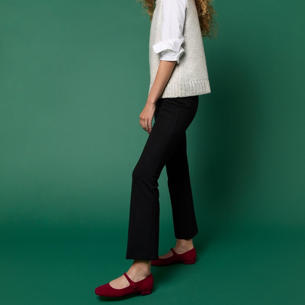 ANN MASHBURN Beet Suede Mary Jane Flats - Picture 4 of 4